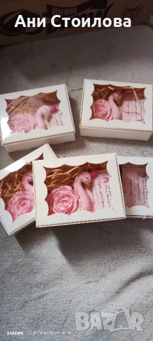 Керамична фигурка "Лебед с коронка" с магнит , снимка 2 - Декорация за дома - 51864849