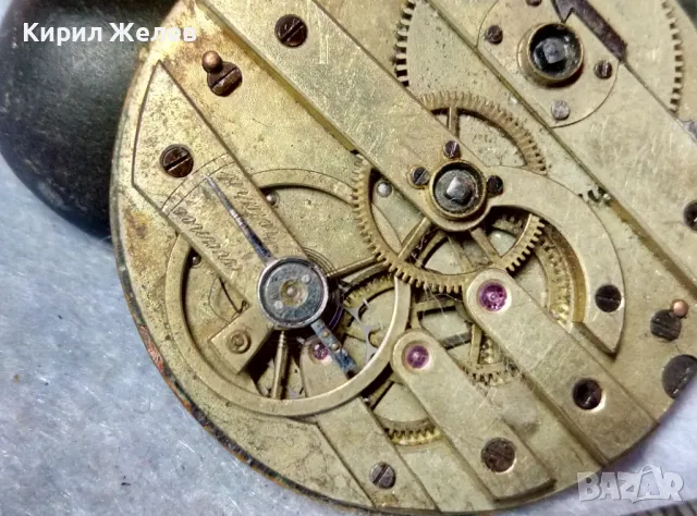 МЕХАНИЗЪМ от РЯДЪК СТАР КОЛЕКЦИОНЕРСКИ ШВЕЙЦАРСКИ ДЖОБЕН ЧАСОВНИК с РИМСКИ ЦИФЕРБЛАТ 49708, снимка 5 - Антикварни и старинни предмети - 48578754