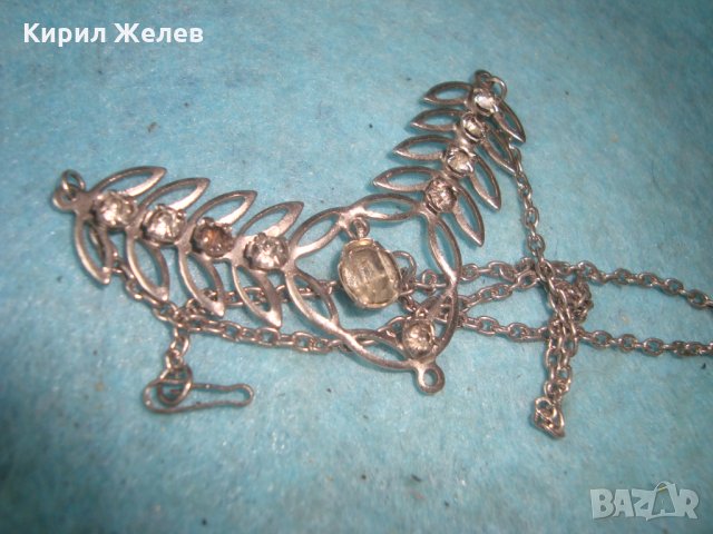 ПОСРЕБРЕН ФИН НЕЖЕН АРТ ФЛОРАЛЕН МЕДАЛЬОН КОЛИЕ с ФАСЕТИРАНИ КРИСТАЛИ 25183, снимка 5 - Колиета, медальони, синджири - 35232199