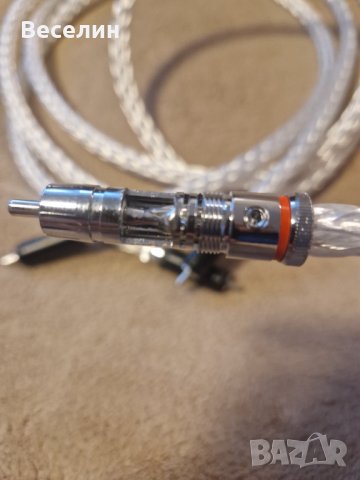 Hi-End 8AG кабел със сребърно покритие 16 нишки с RCA конектори, снимка 2 - Други - 40255436