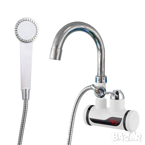 Смесителна батерия-проточен бойлер с дисплей и душ за стенен монтаж, снимка 2 - Бойлери - 33262574