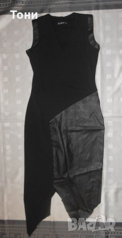 Дълга черна асиметрична рокля  Lefon, снимка 1