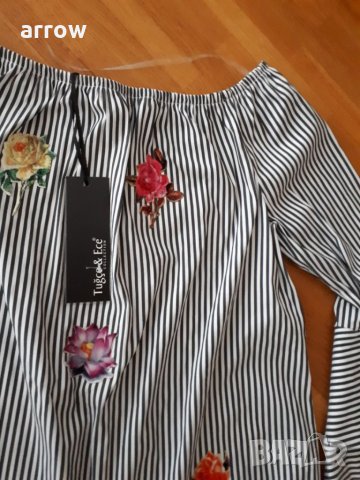 Ефирна блуза с етикет, снимка 6 - Блузи с дълъг ръкав и пуловери - 26684607