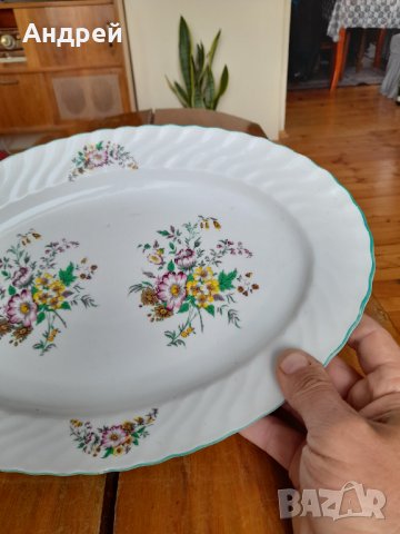 Стара порцеланова чиния,плато #6, снимка 4 - Антикварни и старинни предмети - 32905754