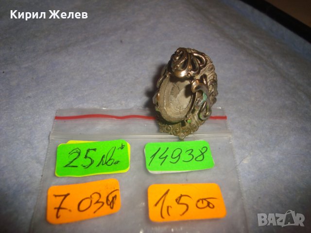 СТАР РЕТРО АРТ ДЕКО ПОСРЕБРЕН ПРЪСТЕН РЪЧНА МАЙСТОРКА ИЗРАБОТКА с ГНЕЗДО за ВГРАЖДАНЕ на КАМЪК 14938, снимка 2 - Антикварни и старинни предмети - 37513129