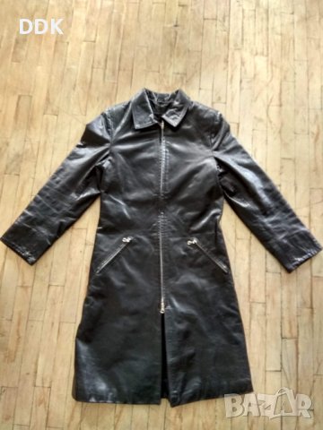 Кожено дълго манто-перфектно с-ние