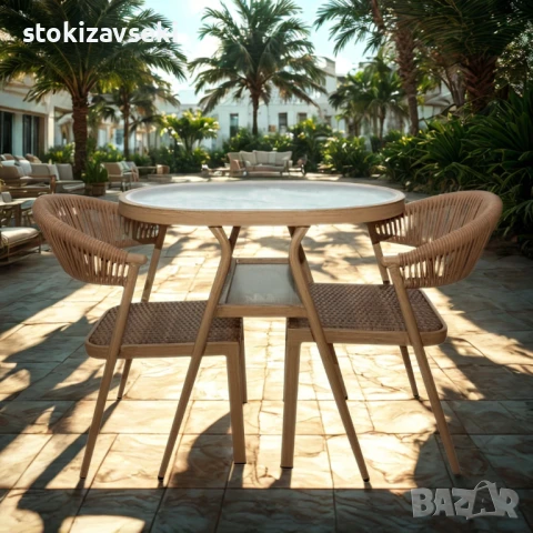 Градински комплект – маса с 2 стола, снимка 1