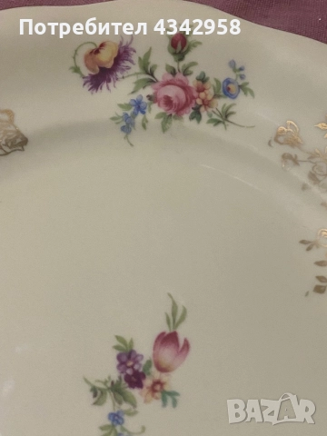 Johann Seltmann Vohenstrauss./1949 г./Порцеланова чиния., снимка 4 - Антикварни и старинни предмети - 52382279