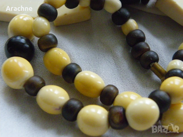 Гердан от слонова кост и рог на африкански бивол, снимка 5 - Колиета, медальони, синджири - 44805871