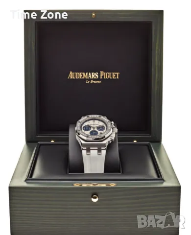 Audemars Piguet Royal Oak Offshore Chronograph 37mm White-Blue Diamond Дамски Различни Варианти, снимка 2 - Дамски - 48182710