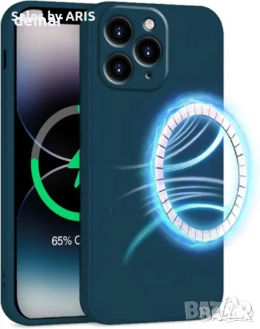 Магнитен калъф за iPhone 11 Pro Max 6.5", тъмносин, силикон