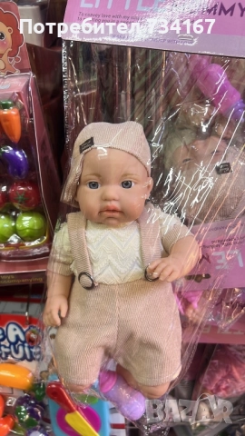 Реалистично говорещо бебе с аксесоар шише, снимка 2 - Кукли - 51601510
