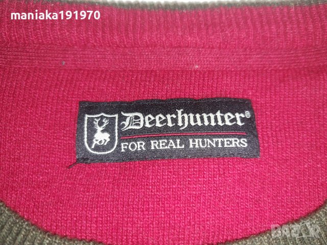 Deerhunter Brighton Knit O-neck (XL) мъжки ловен вълнен пуловер, снимка 4 - Екипировка - 43176302