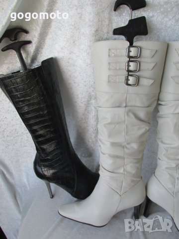 КАТО НОВИ дамски 36 - 37 кожени ботуши- бели,естествена кожа, made in BRAZIL, снимка 7 - Дамски ботуши - 37486892