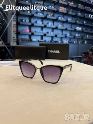 очила с черен обикновен калъф и Ув защита chanel, снимка 12 - Слънчеви и диоптрични очила - 52225522