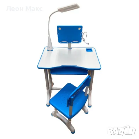Детско бюро със столче, за деца 3-18 години, чин със стол, син, снимка 5 - Други - 48446013