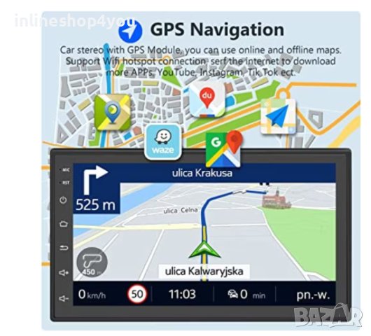Автомобилна мултимедия PrimaTek 606, 7-инчов IPS дисплей, Android 12, GPS, Bluethoot, 4GB RAM, снимка 3 - Аксесоари и консумативи - 44102360