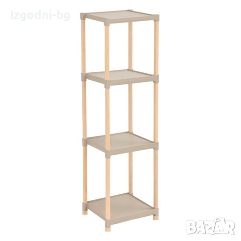 Етажерка-органайзер с дървени крака и пластмасови рафтове, снимка 1