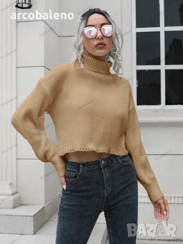 Дамски шикозен къс пуловер, 3цвята - 023, снимка 14 - Блузи с дълъг ръкав и пуловери - 43245814