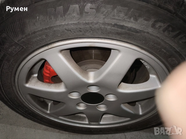 Лети джанти 14 цола VW с зимни гуми SEMPERIT Master-Grip 2, снимка 3 - Гуми и джанти - 53393350