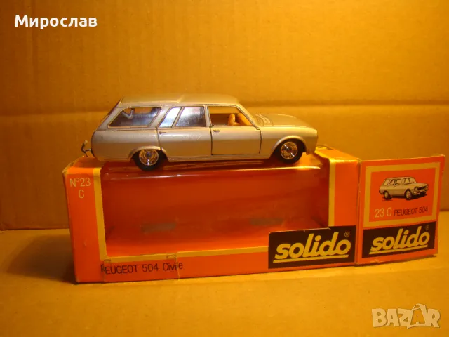 1:43 SOLIDO PEUGEOT 504 МОДЕЛ КОЛИЧКА ИГРАЧКА