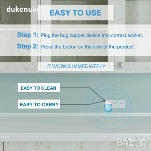 Електрическа лампа против комари и насекоми 2025 – комплект 4 бр., снимка 4 - Други стоки за дома - 53032851