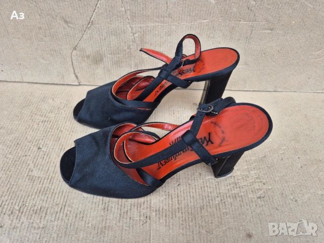 Yves Saint Laurent Paris ретро дамски обувки с ток размер 6.5 24см, снимка 6 - Дамски обувки на ток - 53512847