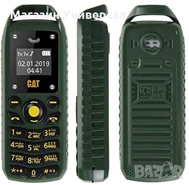 Мини телефон, Мобилен малък телефон удароустойчив, водоустойчив с българско меню български B25 CAT  , снимка 3 - Други - 28810158