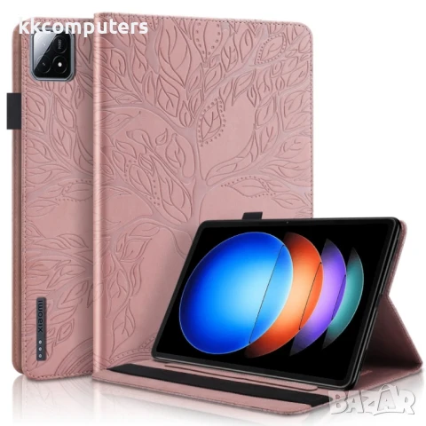 Xiaomi Pad 6S Pro Tree Life Кожен Калъф и Протектор, снимка 4 - Калъфи, кейсове - 51141063