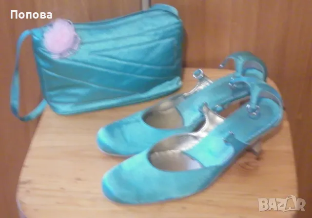  Шаферски или абитуриентски официален дамски костюм /плат сатен/, снимка 3 - Костюми - 49275337