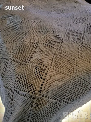 ръчно плетена покривка за голяма спалня , бяла, снимка 4 - Декорация за дома - 50269277