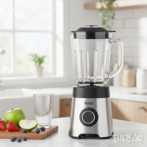 Блендер Oliver Voltz OV51162E 800W – Силна мощност, стъклена кана и надеждност за всеки ден, снимка 4 - Чопъри и пасатори - 52552727