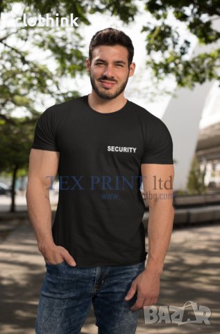 Тениска за охранители - SECURITY тениска, снимка 2 - Тениски - 11996751