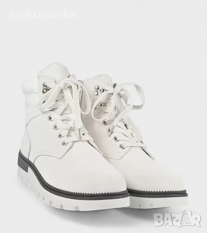 Дамски бели боти със спортна визия и топла вата 138428 white, снимка 3 - Дамски боти - 48309825