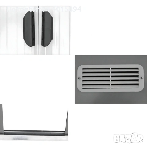 Метална градинска къща за инструменти с вентилация и заключване, снимка 9 - Други инструменти - 53108162