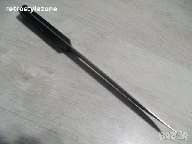 № 7240 стар нож   - домакински   - inox , rostfrei  - дължина 32 см , острие 19,5 см , дебелина 2 мм, снимка 4 - Прибори за хранене, готвене и сервиране - 42946839