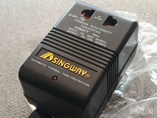 Singway® SW-70 transformer 220 to 110V, снимка 7 - Ресийвъри, усилватели, смесителни пултове - 50138232