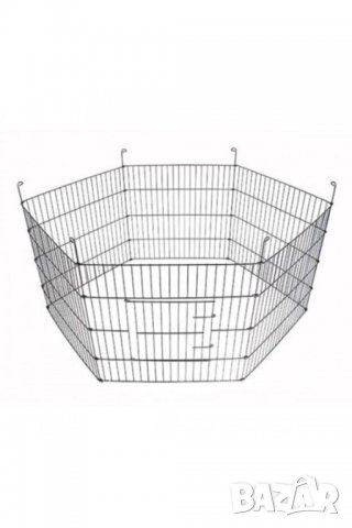 Метално заграждение за кучета 6 модула 61х61м / Дворна клетка / Сгъваема клетка за куче / Кошара