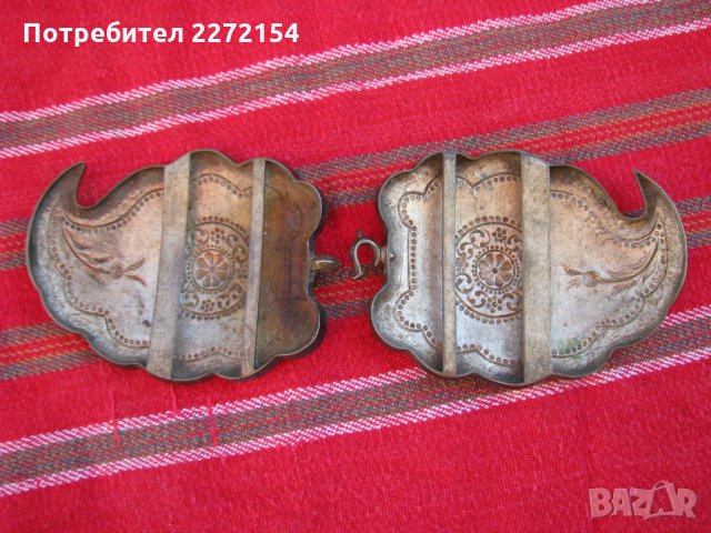 Големи сребърни пафти с позлата, снимка 2 - Антикварни и старинни предмети - 28256698