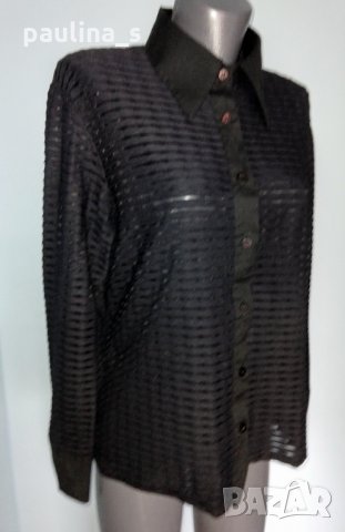 Дизайнерска еластична комбинирана риза" Bernardi" Italy / голям размер , снимка 1 - Ризи - 14269129