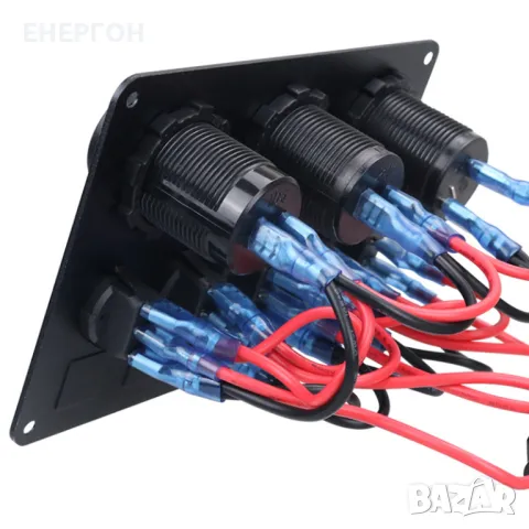 12/24v панел за вграждане USB зарядно запалка волтметър Бушони копчета, снимка 6 - Аксесоари и консумативи - 47861655