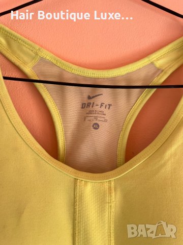 Nike оригинален потник с бюстие в цвят неон 💛💚 , снимка 3 - Потници - 43853310