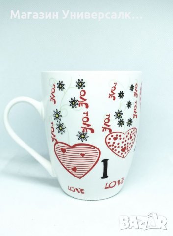 Чаша за чай сърце I Love You, подарък с кутийка за любим човек, снимка 5 - Чаши - 27641641