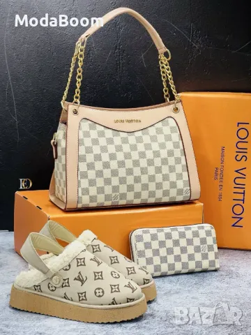 Louis Vuitton дамски комплекти , снимка 6 - Пантофи - 48286559