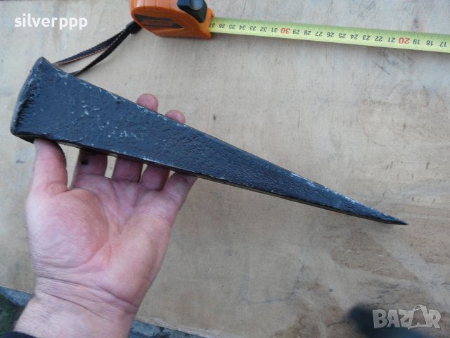 Стара кована кама за цепене на дърва, снимка 4 - Други ценни предмети - 39973699