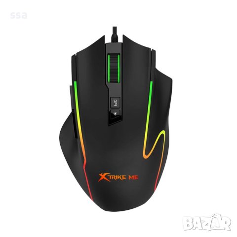 Xtrike ME геймърска мишка Gaming Mouse GM-518 - 12800dpi, RGB, programmable, снимка 6 - Клавиатури и мишки - 44087797