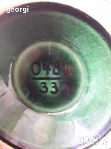 Немска керамична ваза кана ръчна изработка   13/2, снимка 6 - Колекции - 32865994