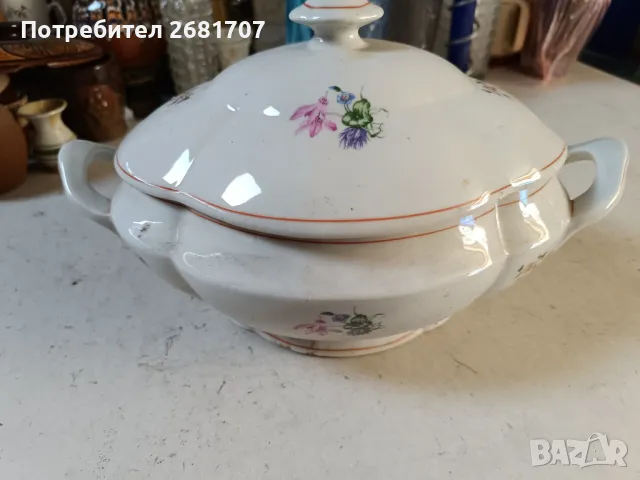 стар керамичен супник , снимка 2 - Антикварни и старинни предмети - 48836065