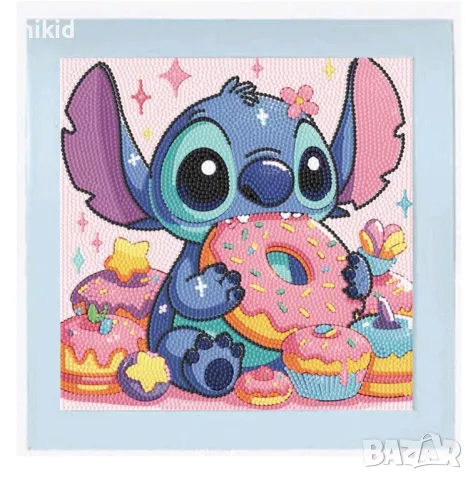 Стич stitch с поничка детски 5D гоблен диамантен картина мозайка за направа по схема с камъчета , снимка 2 - Други - 48593474