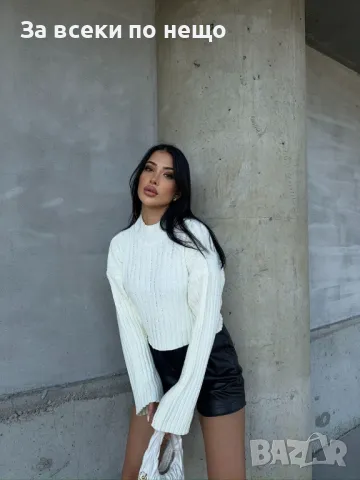 Дамска блуза фино плетиво Код A135, снимка 3 - Блузи с дълъг ръкав и пуловери - 47541759